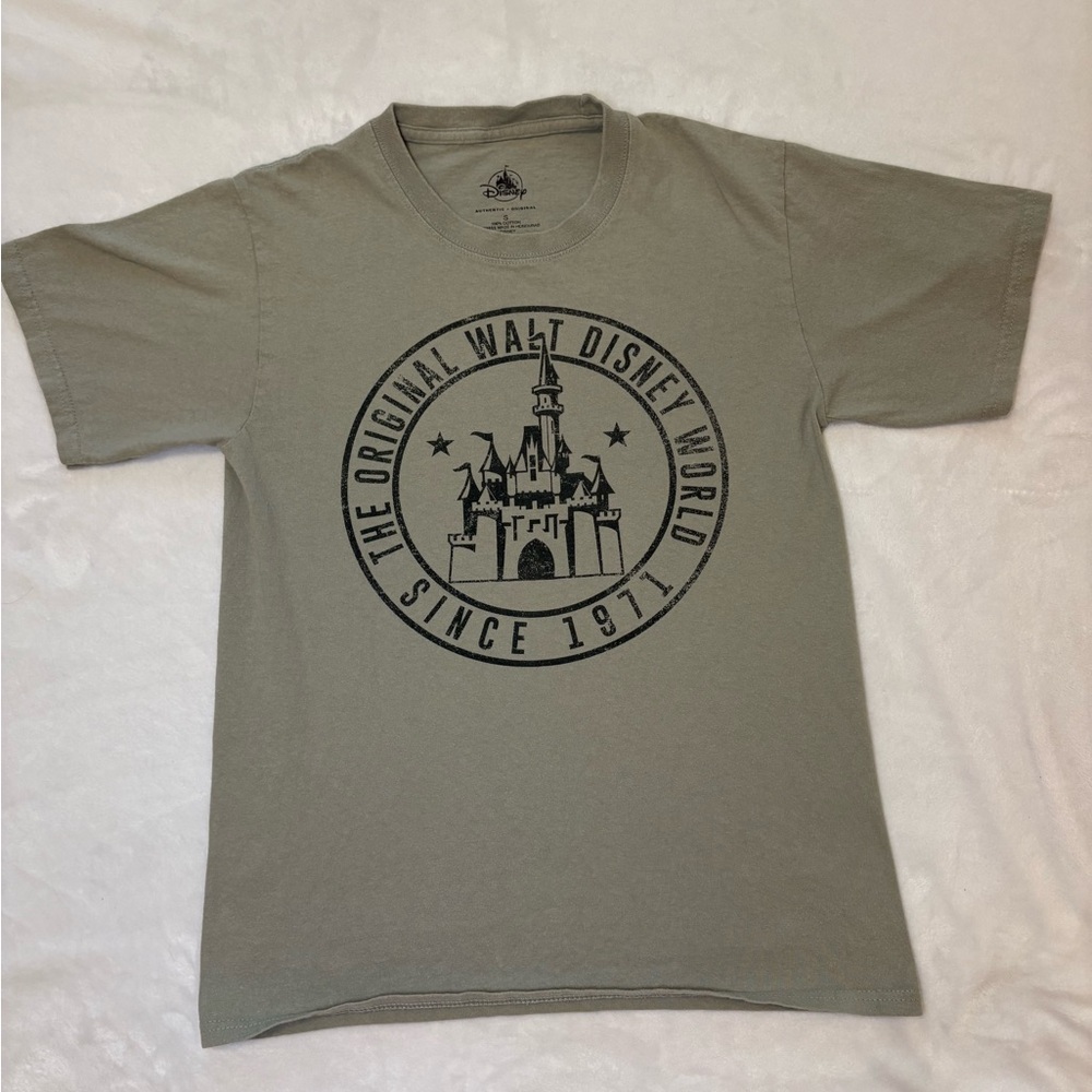 Disney Green Short Sleeve Tee with Castle Graphic